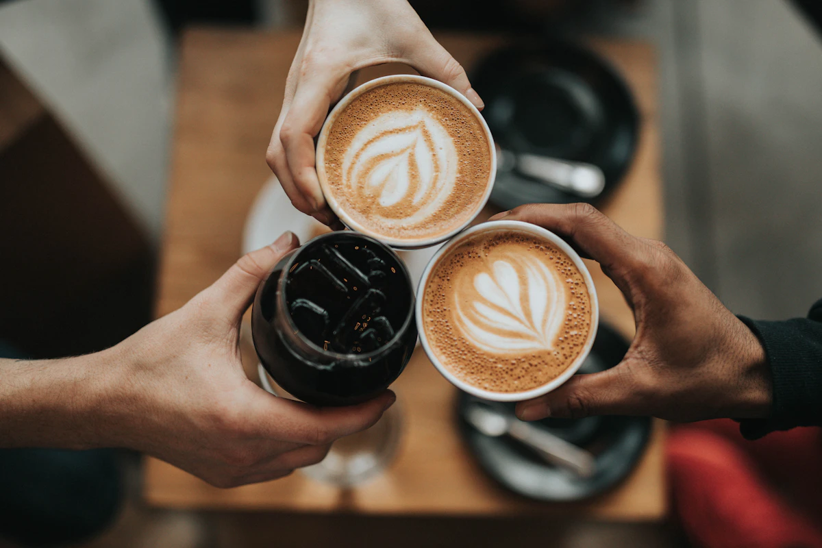 Barista crafting a cappuccino